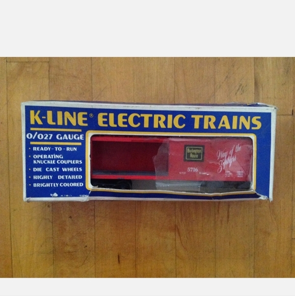 K-Line Electric Trains Burlington Auto Car K-5716 Burlington Route BLT6 87 - Picture 2 of 12